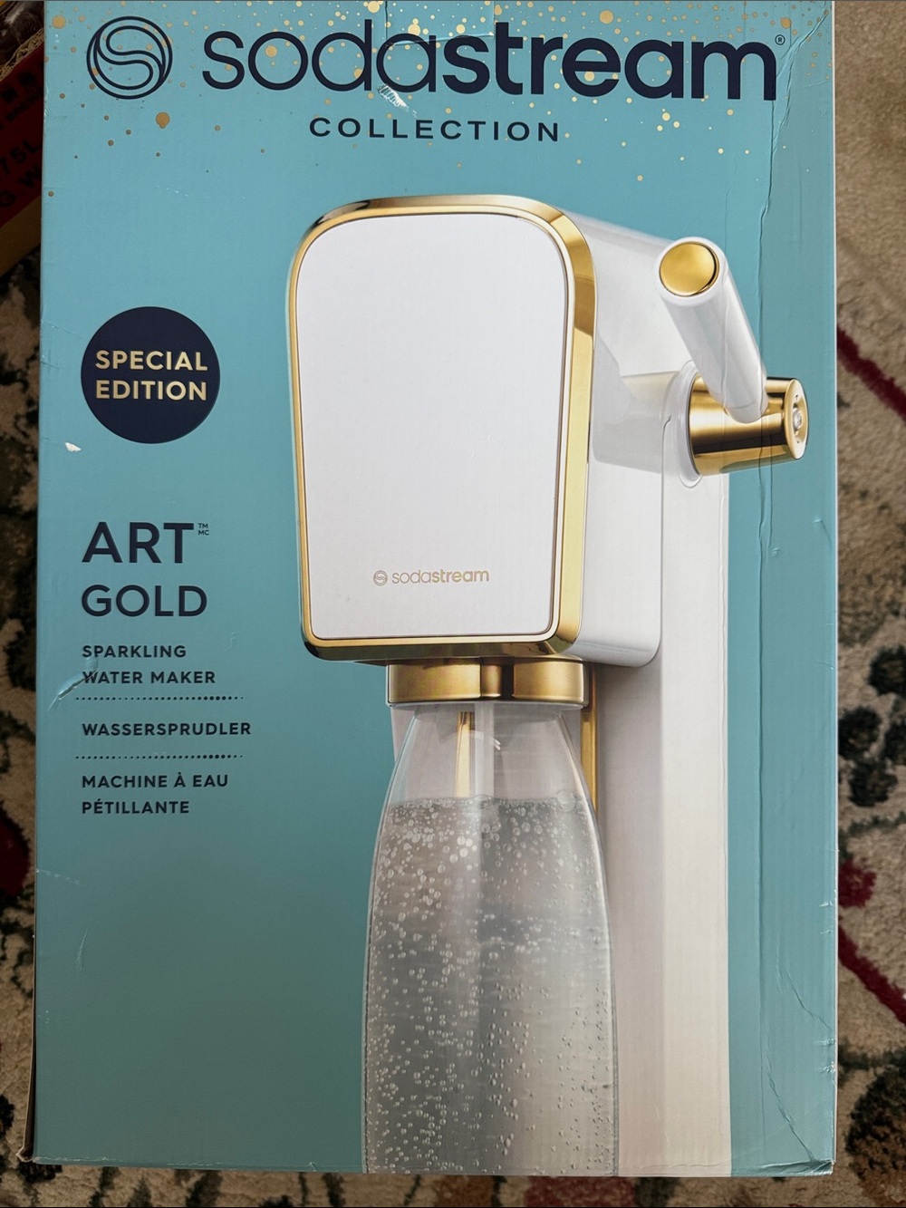 SodaStream Art Gold Sparkling Water Maker - White & Gold (Special Edition)
